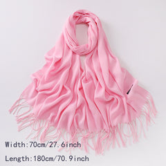 Cashmere Warm Shawl Tassel Long Scarf