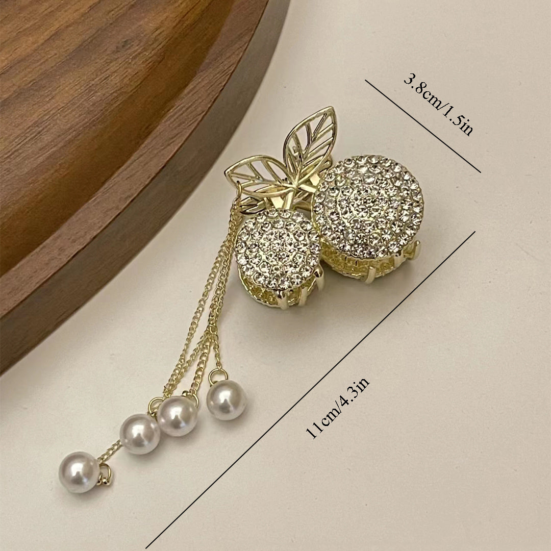 Cherry Shape Hair Claw With Tassel Jewelry