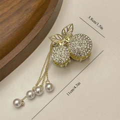 Cherry Shape Hair Claw With Tassel Jewelry