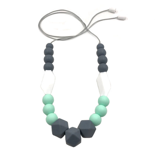 Silicone Teether Baby Teething Necklace Chewable Jewelry