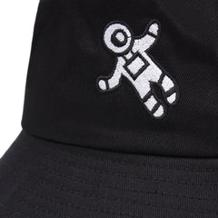 Embroidery Astronaut Bucket Hat Solid Cotton Sun Cap