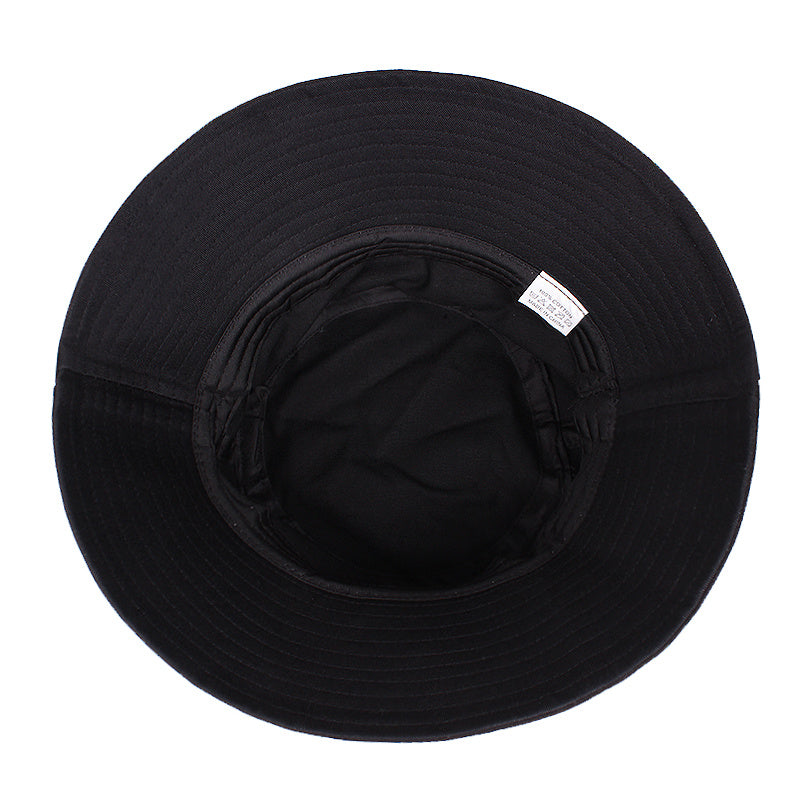 Embroidery Astronaut Bucket Hat Solid Cotton Sun Cap