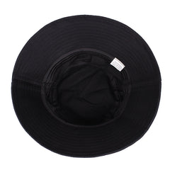 Embroidery Astronaut Bucket Hat Solid Cotton Sun Cap