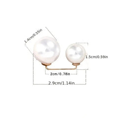 Faux Pearl Pin Buckle Waist Brooch for Clothes Skirt Pants
