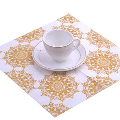 20 Golden Napkin Placemats for Hotel Banquets & Parties