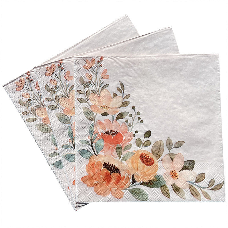 20pcs Colorful Napkin Flower Grass Face Tissue Party Decoration
