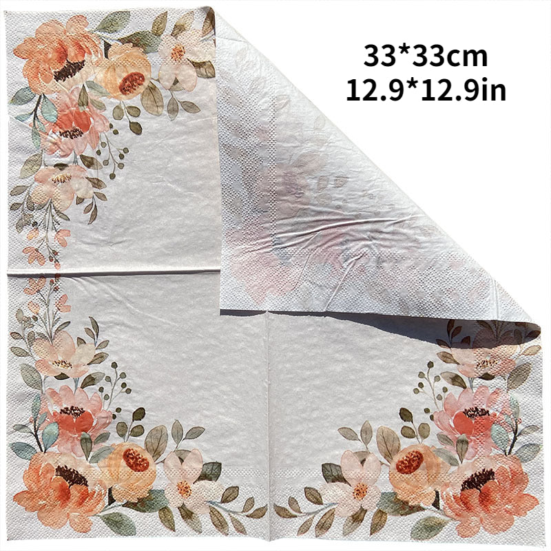 20pcs Colorful Napkin Flower Grass Face Tissue Party Decoration