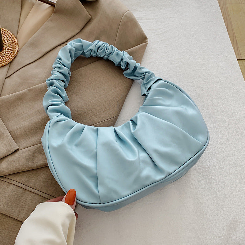 Sweet Cloud Pleated Shoulder Bag Mini Handbag
