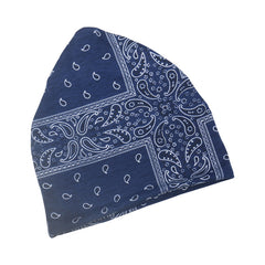 Paisley Print Beanie Cap Headband Solid Hip Hop Skull Hat