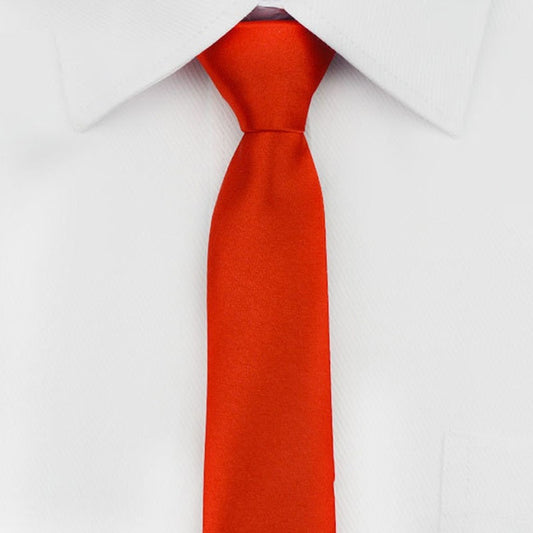 Men's Slim Zip Up Neck Tie Solid Casual Business Wedding