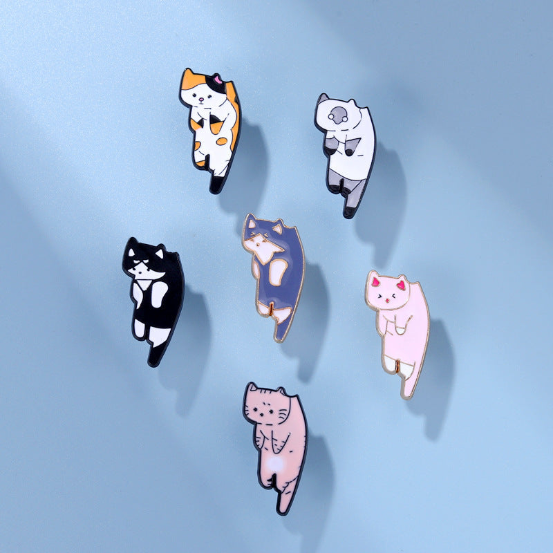 Kitten Alloy Brooch For Men Creative Kitten Pins For Men