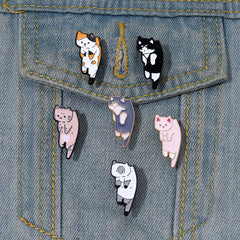 Kitten Alloy Brooch For Men Creative Kitten Pins For Men