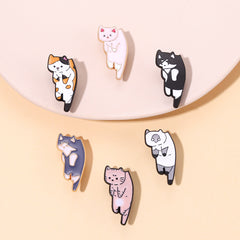 Kitten Alloy Brooch For Men Creative Kitten Pins For Men