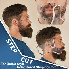 Beard Shaping & Styling Tool With Comb - Perfect Line Up & Edging