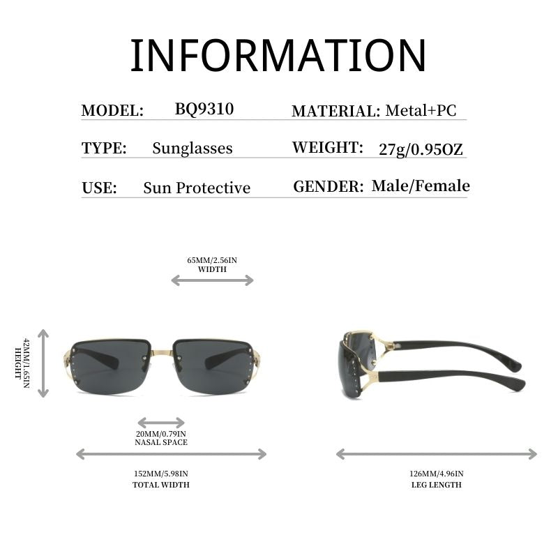 Men's Metal Frame Polarized Sunglasses UV400 Multicolor Outdoor Sunshade