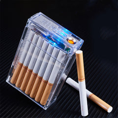 20pcs Cigarette Storage USB Rechargeable Light Cigarette Case