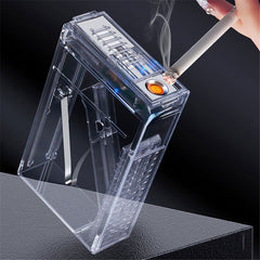 20pcs Cigarette Storage USB Rechargeable Light Cigarette Case