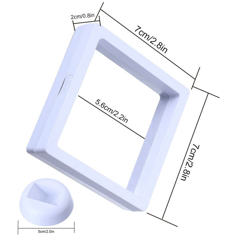 PE Film Suspension Jewelry Display Box Square 3D Album Floating Frame Holder
