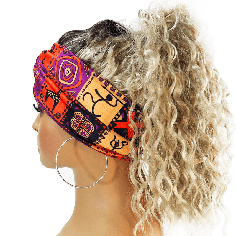 Boho Headband Wide Floral Knot Stretch Turban Head Wrap Hair Scarf Accessories