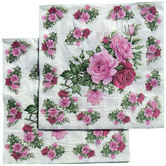 20pcs Rose Flower Party Double layer Napkins Colorful Printed Tissue