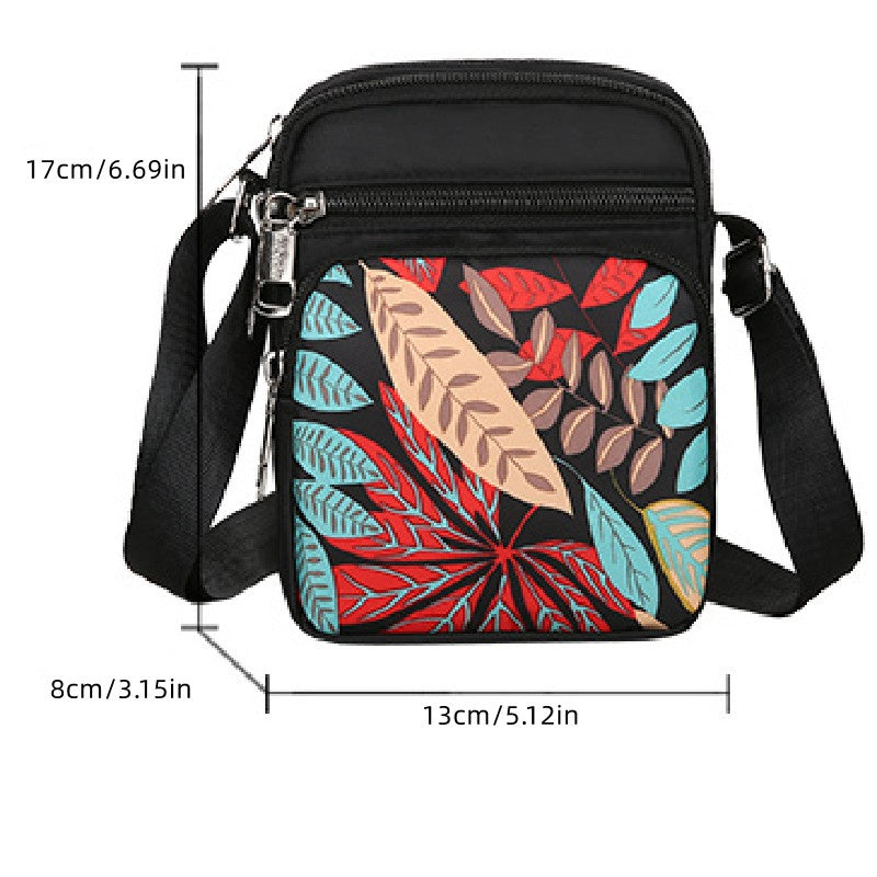 Nylon Crossbody Bag Women's Zipper Purse