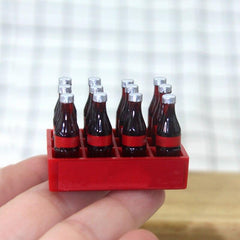 13pcs Mini Soft Drink Basket Food Model Dollhouse Decoration