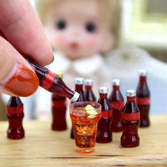 13pcs Mini Soft Drink Basket Food Model Dollhouse Decoration