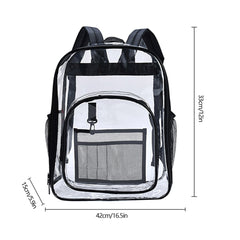 Clear Backpack Heavy Duty Water Resistant Transparent Large Capacity Bookbag