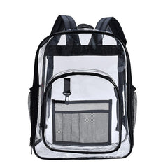 Clear Backpack Heavy Duty Water Resistant Transparent Large Capacity Bookbag