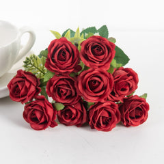 10pcs Silk Roses for DIY Wedding Party Decorations