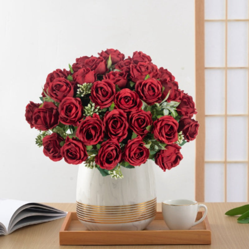 10pcs Silk Roses for DIY Wedding Party Decorations