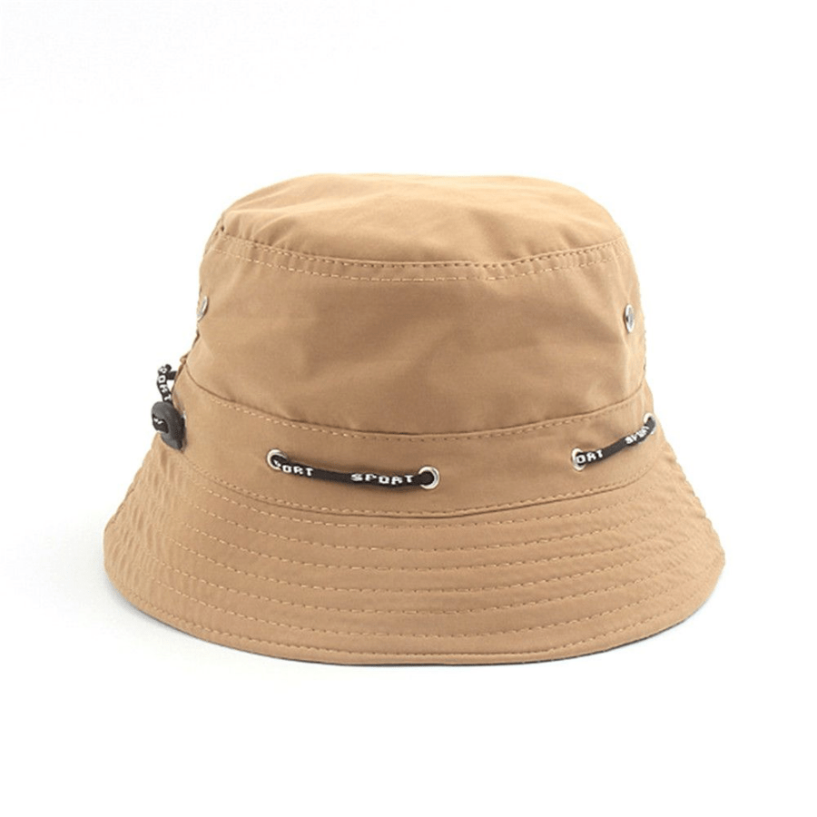 Hip Hop Drawstring Bucket Hat Solid Unisex Couple Basin Hat Casual