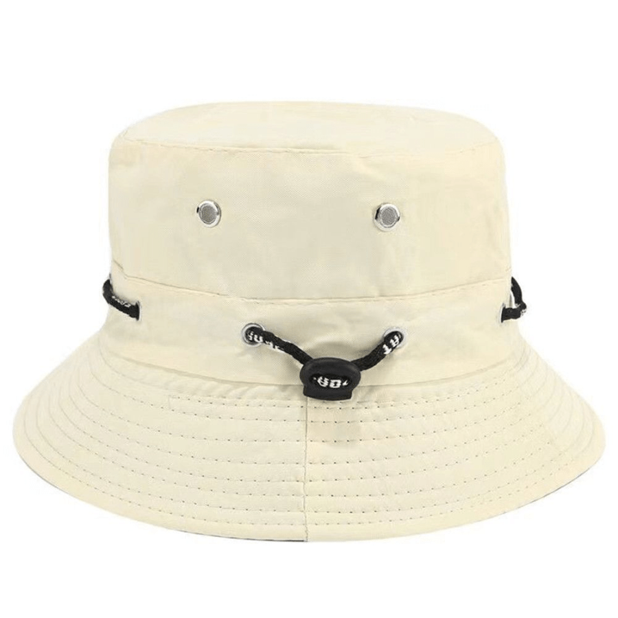Hip Hop Drawstring Bucket Hat Solid Unisex Couple Basin Hat Casual