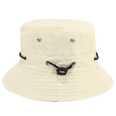 Hip Hop Drawstring Bucket Hat Solid Unisex Couple Basin Hat Casual