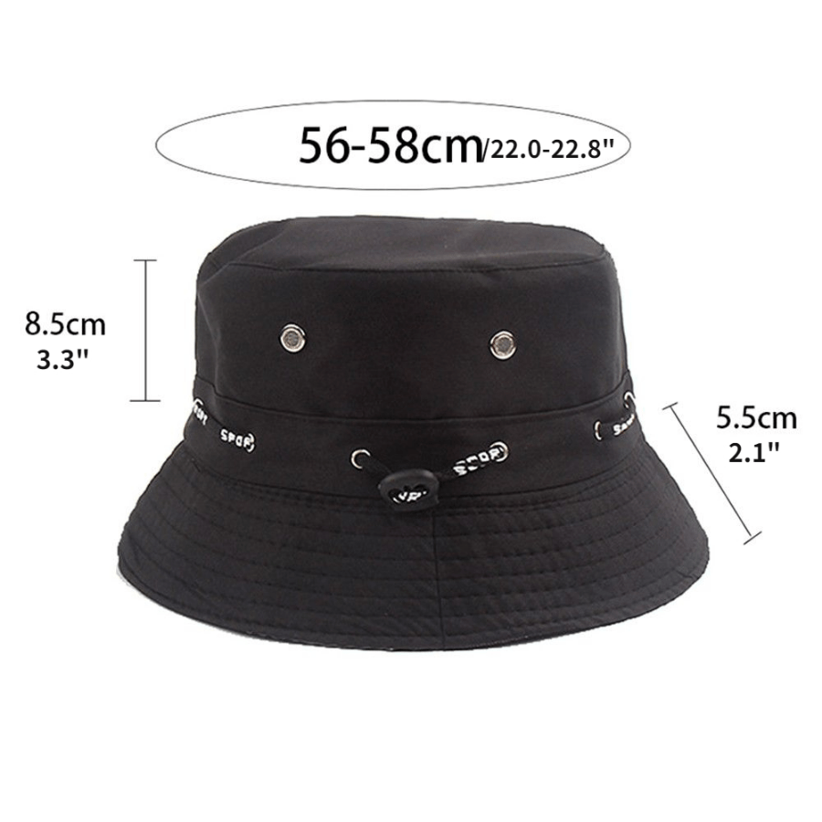 Hip Hop Drawstring Bucket Hat Solid Unisex Couple Basin Hat Casual