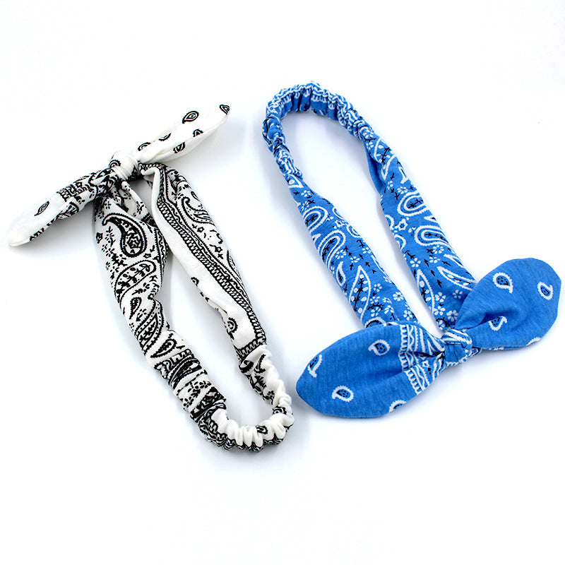 Bohemian Soft Solid Print Headbands Vintage Cross Knot Elastic Hairbands