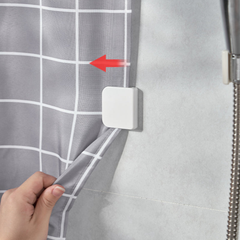 4pcs Shower Curtain Clips Anti Splash Easy Install Stylish Bathroom Decor
