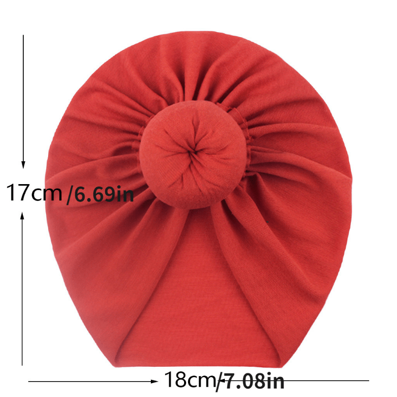 Girls' Knotted Head Protection Cap Soft Comfortable Breathable Hair Accessory