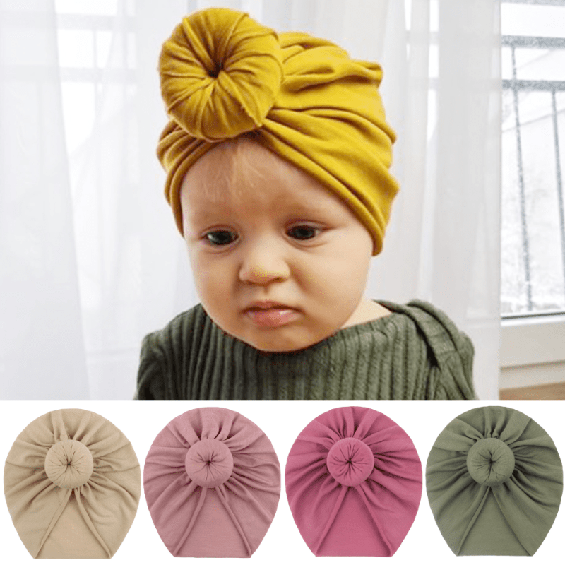 Girls' Knotted Head Protection Cap Soft Comfortable Breathable Hair Accessory