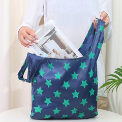 Star Printed Reusable Grocery Bag Foldable Shopping Bag Waterproof Tote Bag