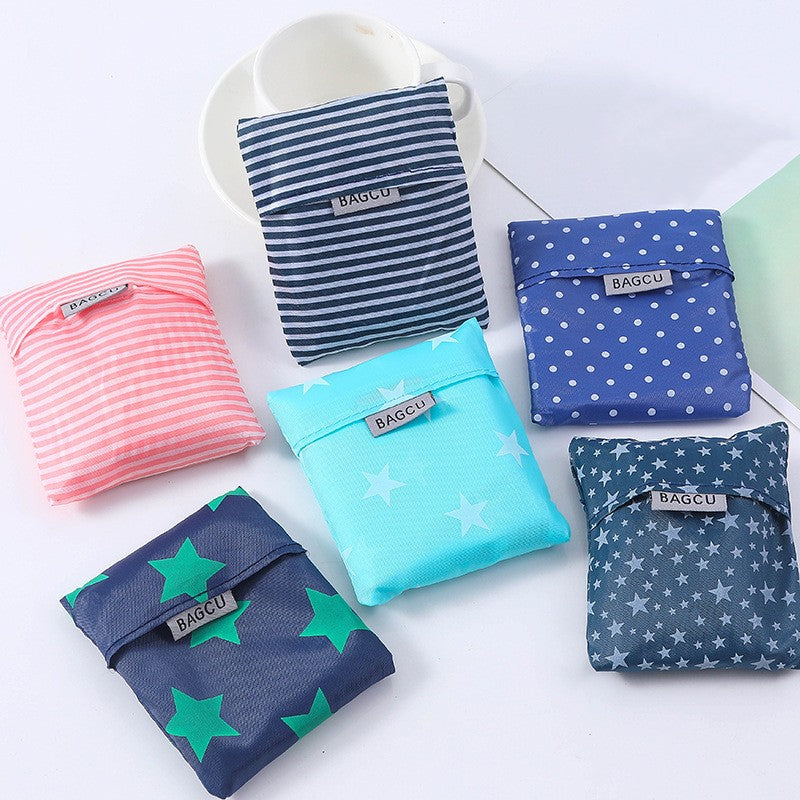Star Printed Reusable Grocery Bag Foldable Shopping Bag Waterproof Tote Bag