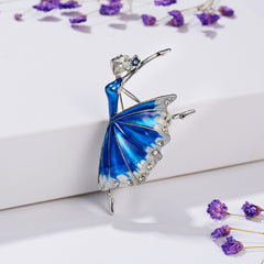 Ballerina Base Brooch Rhinestone Jeweled Corsage Brooch Accessories