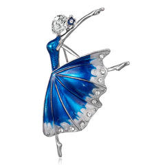 Ballerina Base Brooch Rhinestone Jeweled Corsage Brooch Accessories