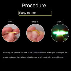 10pcs Outdoor Night Fishing Glow Stick 2.2mm Green Fluorescent Light