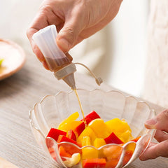 4pcs Plastic Sauce Squeeze Bottle Mini Seasoning Box