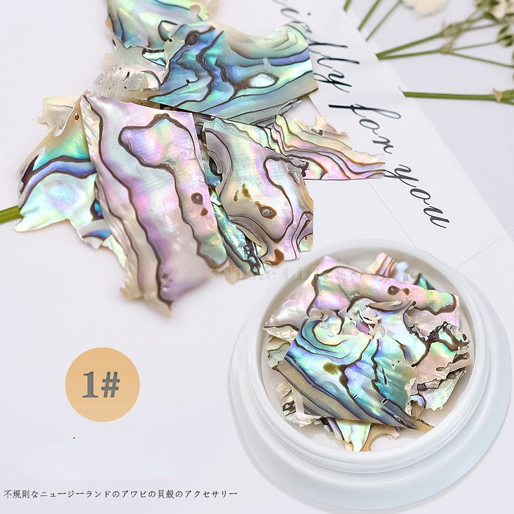 3D Mermaid Flakes Nail Art Decoration - Colorful Shell Slices Glitter Sequins