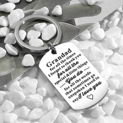 Grandpa Keychain From Grandkids Birthday Christmas Papa Keychains