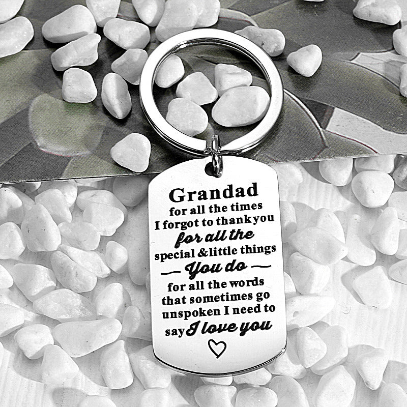 Grandpa Keychain From Grandkids Birthday Christmas Papa Keychains