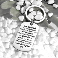 Grandpa Keychain From Grandkids Birthday Christmas Papa Keychains