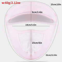 Sunproof Mask With Brim Ice Silk Face Covering UV Protection